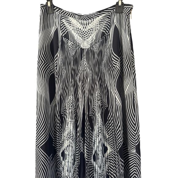 Anthropologie Leifsdottir Pleated “Optic” Palazzo Pants – Size 6 Navy Blue - Picture 4 of 8